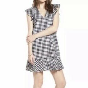 Madewell Gingham Check Black & White Dress Size 4